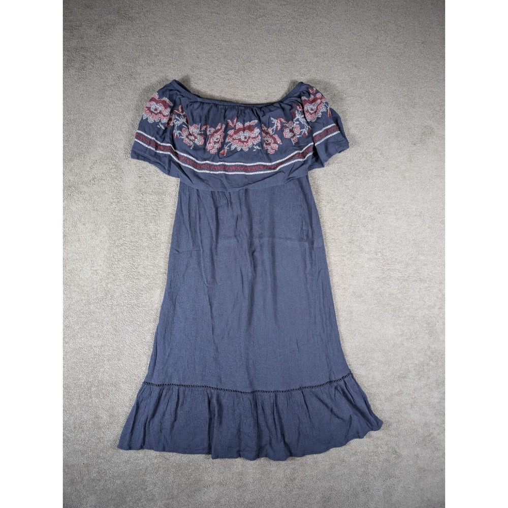 Knox Rose Womens Dress Blue Off The Shoulder Size Small